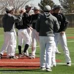 Permian varsity celebrates after their 12-2 run-rule win over Lubbock.